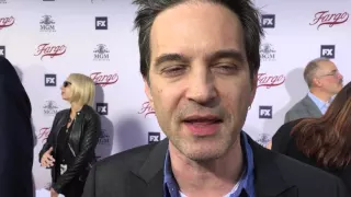 Composer Jeff Russo chats on the "Fargo" red carpet for an Emmy voter FYC screening