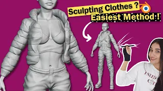 Use This Easy Method For Sculpting Clothes In Blender !