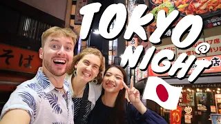 NIGHT OUT IN SHINJUKU TOKYO | Izakaya Bar Hopping, Neon Lights, Japanese Food, Beer, Sake & Karaoke