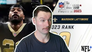 Rugby Player Reacts to MARSHON LATTIMORE (CB, Saints) #89 The Top 100 NFL Players of 2023