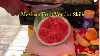 Mexican Fruit Vendor| Fruit vendor Guadalajara|  Fruit vendor Mexico| Vendedor de fruta picada