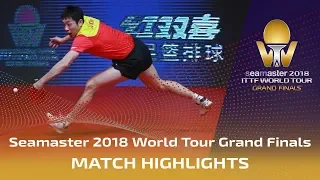 Xu Xin vs Lin Gaoyuan | 2018 ITTF World Tour Grand Finals Highlights (1/4)