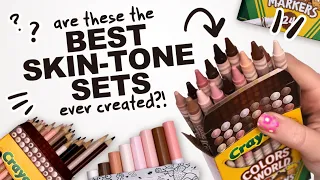 DID CRAYOLA JUST MAKE THE BEST SKIN TONE SET?! | Markers, Pencils, and Crayons!