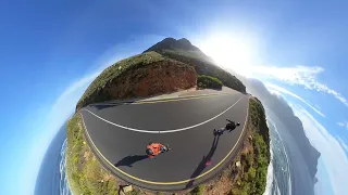 Longboarding Clarence Drive near Cape Town South Africa