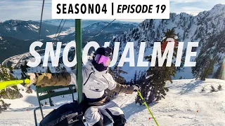 skiing EDELWEISS BOWL at Summit at Snoqualmie ALPENTAL!