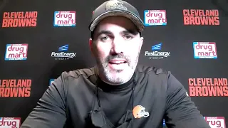 Browns coach Kevin Stefanski on Nick Chubb not scoring a TD at end of victory over Texans.