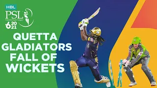 Quetta Gladiators Fall Of Wickets | Lahore vs Quetta | Match 4 | HBL PSL 6 | MG2T