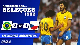 BRASIL 1 X 1 TCHECOSLOVÁQUIA - AMISTOSO 1982 - MELHORES MOMENTOS