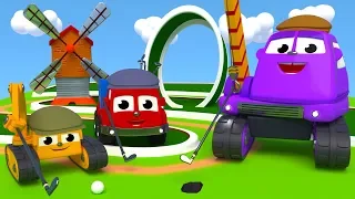 FRIENDS ON WHEELS EP 24 - MIGHTY MACHINES BUILDING A MINIGOLF FILED