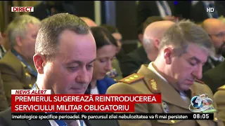 Premierul Ciucă sugerează reintroducerea serviciului militar obligatoriu