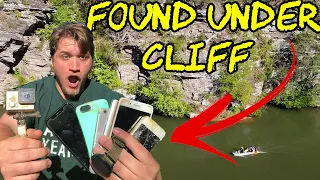 Found Stupid Amount of Phones Under Dangerous Cliff Jumping Spot!!