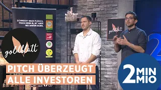 GOLDBLATT bei 2 Minuten 2 Millionen – Alle Juroren wollen in vegane Fleischalternativen investieren