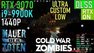 COD CW ZOMBIE Mauer Der Toten (DXR/DLSS): RTX 3070 | i9-9900K | 1440P