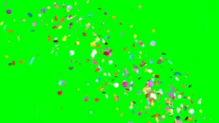 Confetti green screen video effect free
