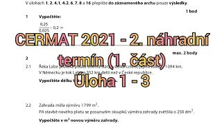 Přijímačky z matiky CERMAT (čtyřleté obory) - 2. náhradní termín 2021 (1. část - 1 - 3. úloha)