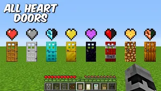 all doors with different hearts in Minecraft