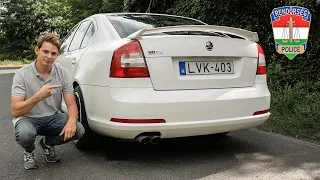 Ex-Rendőrautó ŠKODA OCTAVIA RS használtteszt!