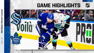 Kraken @ Maple Leafs 3/8 l NHL Highlights 2022