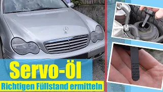 Servo-Öl beim Mercedes W203 - Füllstand prüfen - Power Steering Fluid