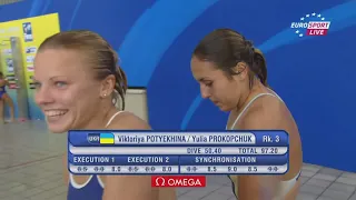 【飛び込み】ユリア・プロコプチュク＆ビクトリア・ポチエキナ 2011年上海 10m 1st