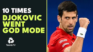 10 Times Novak Djokovic Went GOD MODE! 🤩