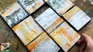 AMAZING mini squares WITH ALUMINUM and SHEET MUSIC: Abstract Art new take on an old medium - DIY Art