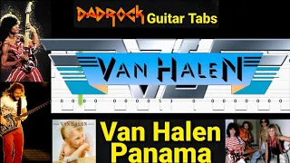 Panama - Van Halen - Guitar + Bass TABS Lesson (Rewind)