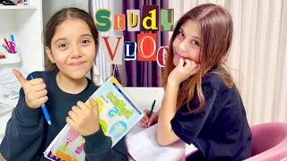 ÖDEV VLOG, Tuana ve Eflin' in Ders Çalışma Günlüğü || 10.sınıf 5.sınıf