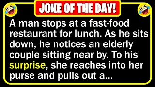 🤣 BEST JOKE OF THE DAY! - One day, a man stops at a fast-food restaurant for... | Funny Daily Jokes