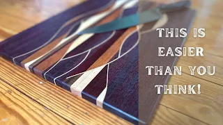 How I made this beautiful WOVEN CUTTING BOARD in my small shop (my daughter loves it!)