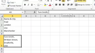 Excel Tip #001 - Create New Line In Excel Cells - Microsoft Excel 2010 2007 2003