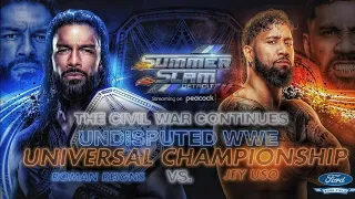 Roman Reigns Vs Jey Uso | SUMMERSLAM - "Tribal Combat" Match | WWE 2K Universe