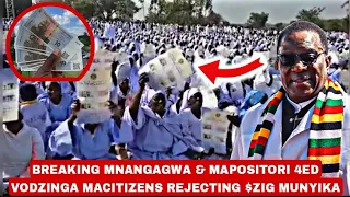 Breaking🥵Mnangagwa’s & Mapositori 4ED vodzinga Citizens who reject's $ZiG dollar hanzi budai munyika