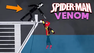 Spiderman vs Venom on Ship in People Playground