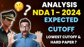 NDA 1 -2024 PAPER DIFFICULT ? || LOWEST CUTOFF 2** .