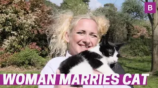 Woman marries three-legged cat to prove how much it means to her