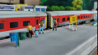 First Train Departure from this Station | HO Scale Rajdhani Train