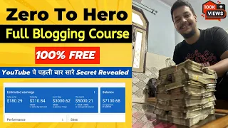 😱Free Blogging Course in Hindi | Blogging Course for Beginners | Blogging Full Course 2024 🔥 😱