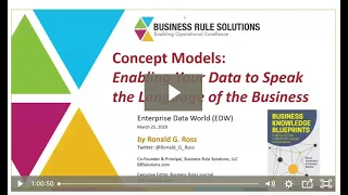 Webinar: Concept Models – Enabling Your Data to Speak the Language of the Business