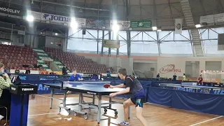 Настольный теннис. КПРБ. Ряжченко А.(Гомель) 3:2 Рабушко А.(Гродно). #tabletennis.