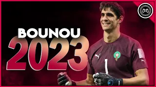 Yassine Bounou 2022/23 ● The Moroccan lion ● Crazy Saves & Passes Show | HD