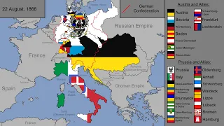 The Austro - Prussian War with Flags: Every Day