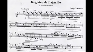 Registro de Pajarillo for Solo Eb Clarinet by J. Montilla (Iván Villar Sanz)