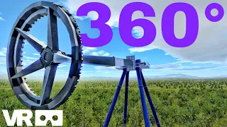 360°Big Swing flat ride Rollercoaster (VR 360 POV) Extreme theme park 3D SBS Simulator Video