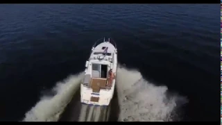 Красивое видео на катере с коптера (bella 652)