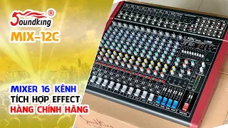 Soundking MIX-12C // Mixer 16 Ngõ vào Công nghệ ĐỨC - Tích hợp Effect, EQ