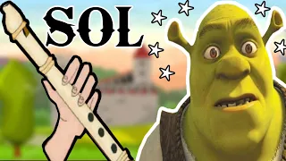 Canción de Shrek cuando llega a muy muy lejano, Flauta dulce fácil, tutorial, easy flute recorder