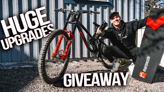 HUGE UPGRADES ON MY DOWNHILL BIKE! *NEW GIVEAWAY*