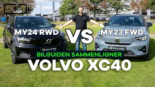 TEST: Stor forskel? » Volvo XC40 Recharge MY24 RWD VS MY23 FWD | bilguiden