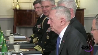 Mattis, Norwegian Counterpart Meet at Pentagon